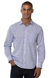 Custom Blue Generation BG7272 Mens L/S Stripe Shirt